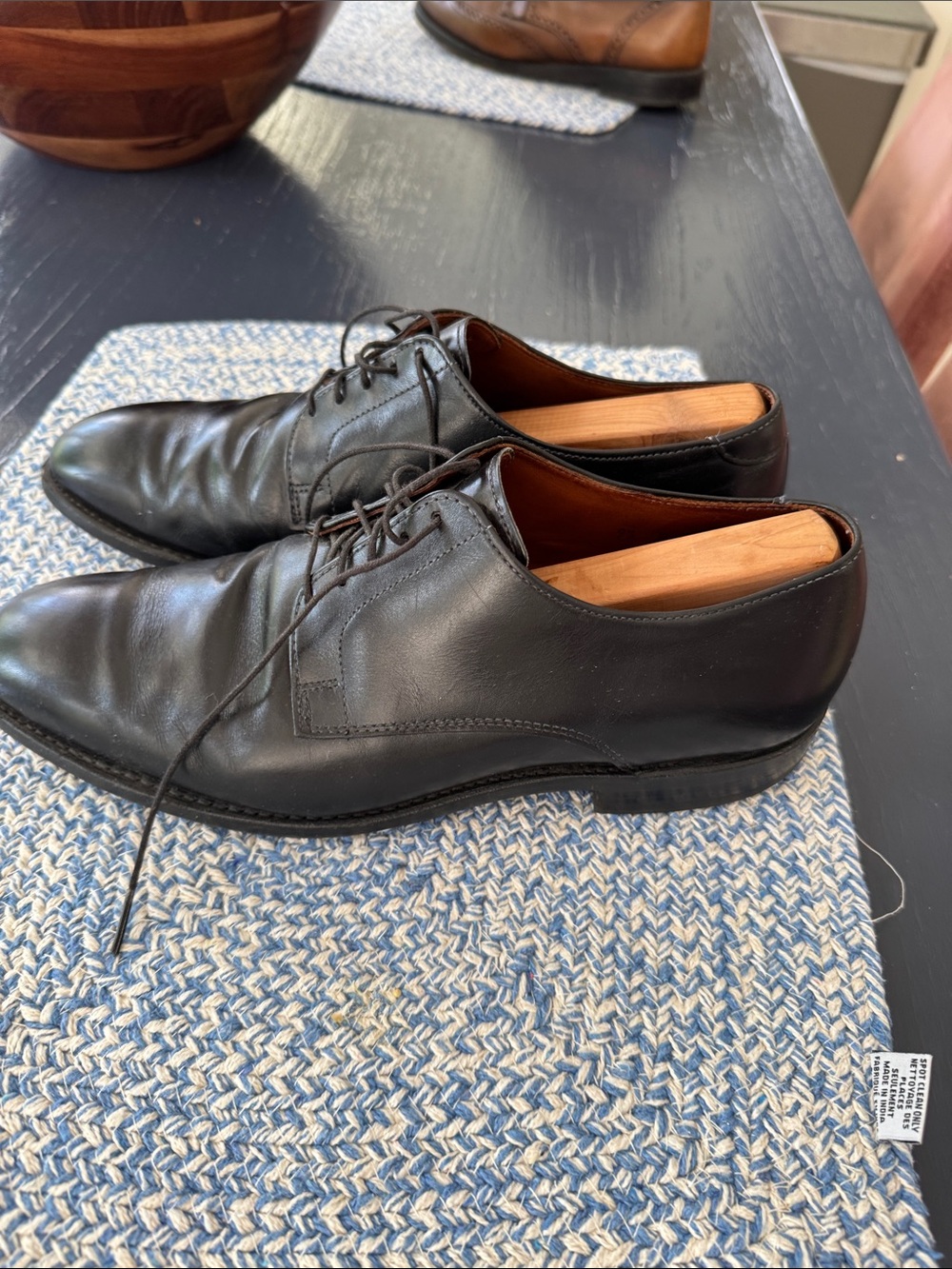 Allen Edmonds Black Leather Derby Shoes